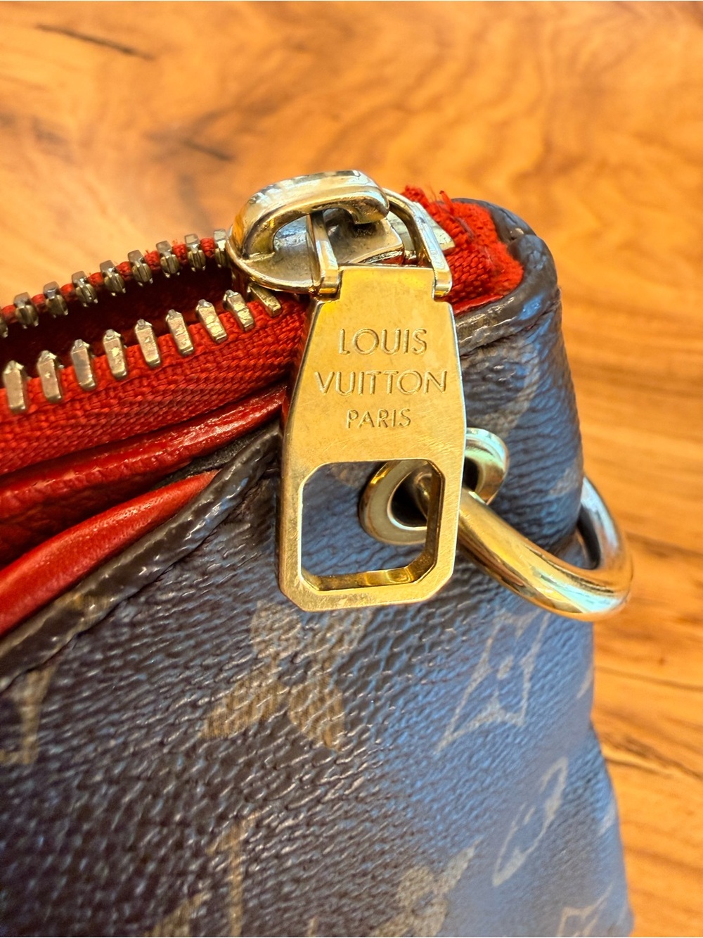 Louis Vuitton Monogram Pallas MM Tote, Cherry Red Interior - Picture 12 of 15